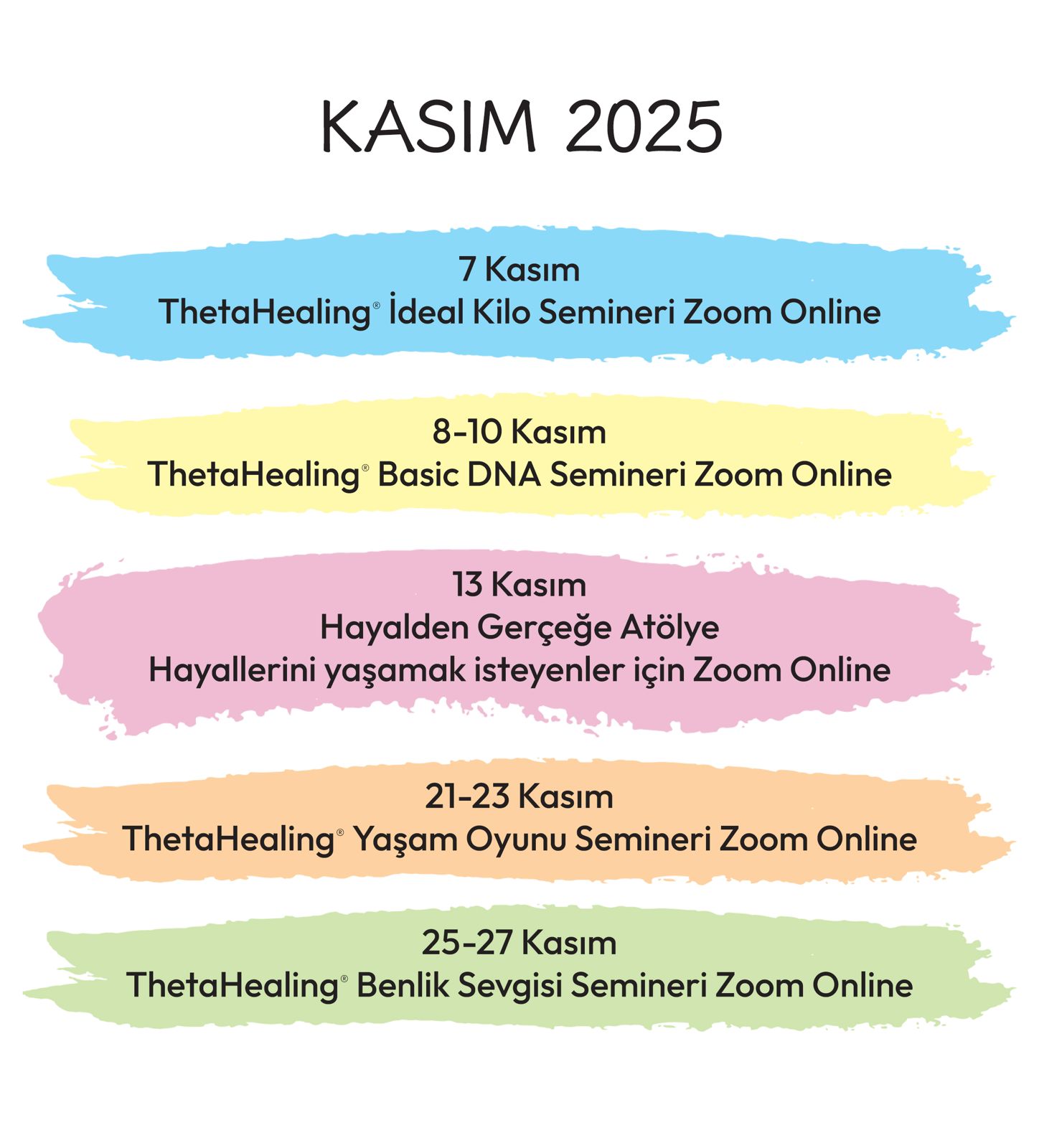 Kasım 2025 Seminer Takvimi	