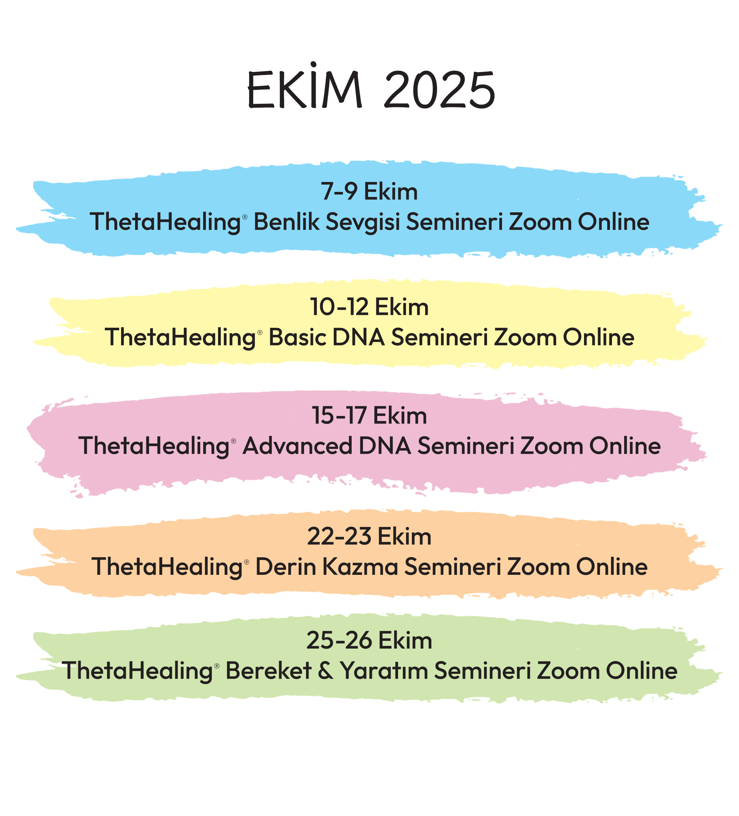 Ekim 2025 Seminer Takvimi