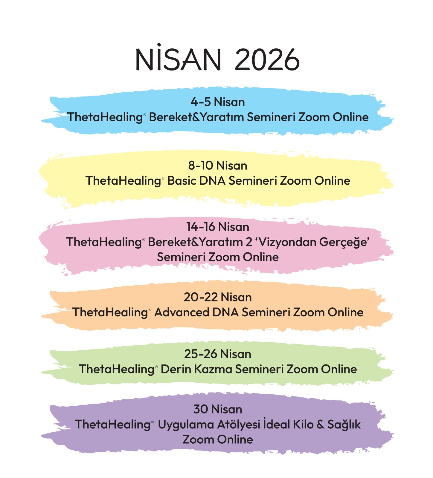 Nisan Seminer Takvimi