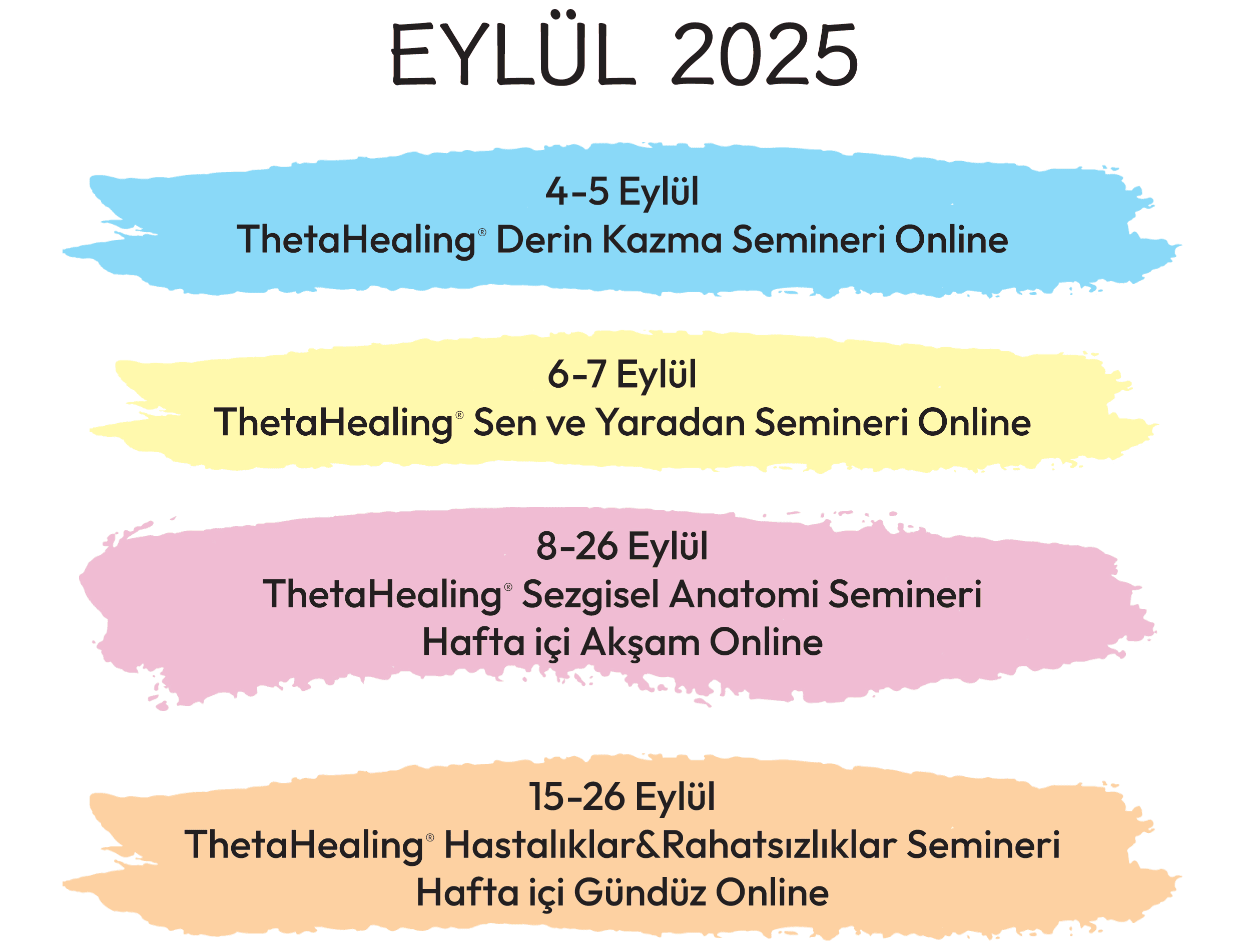 Eylül 2025 Seminer Takvimi