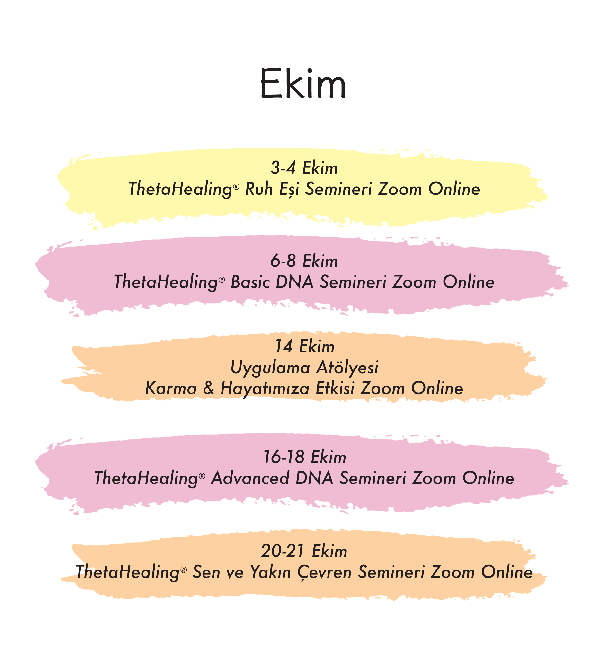 Ekim Seminer Takvimi
